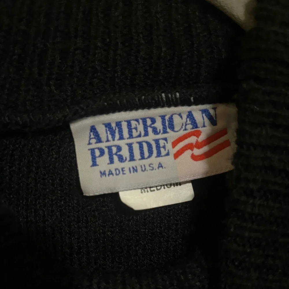 VTG 90s Mock Neck American Pride Southwestern Lodge Sweater Tribal Aztec Geo M
